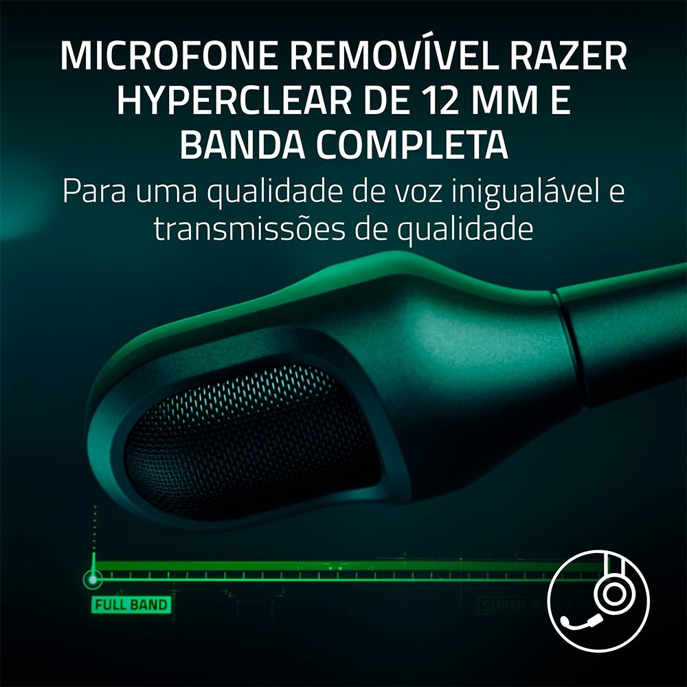 Imagem 6 de 10 do produto Headset Gamer Razer BlackShark V3 Pro Sem Fio ANC, 2.4 GHz, Drivers 50mm, Bluetooth, Branco - RZ04-05400600