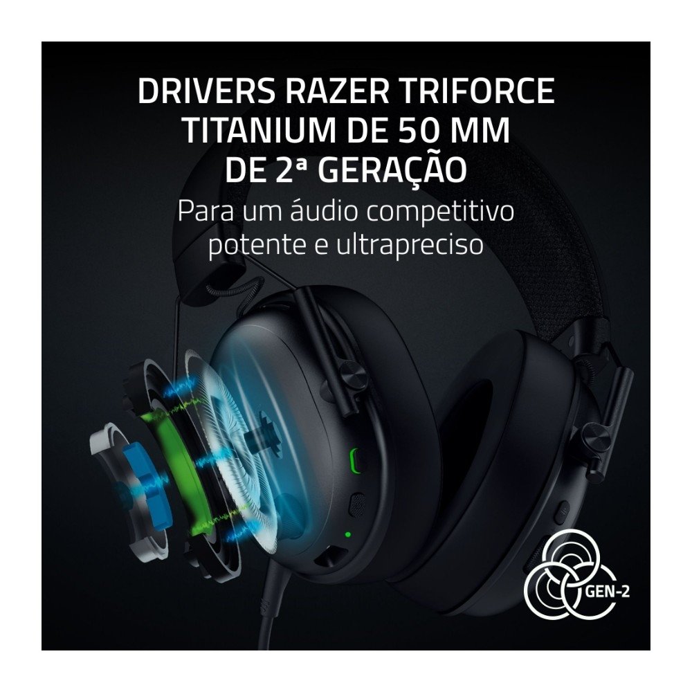 Imagem 4 de 5 do produto Headset Gamer Razer BlackShark V3 Pro Sem Fio, ANC, Drivers 50mm, 2.4 GHz, Bluetooth, Preto - RZ04-05400300