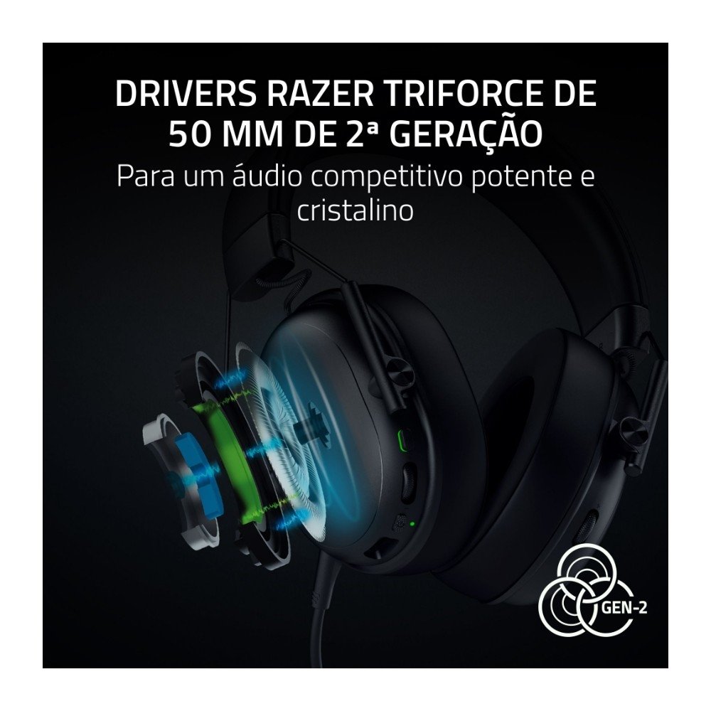Headset Gamer ( Balão.info) V3 X HyperSpeed Sem Fio, Drivers 50mm, Preto - RZ04-( Balão.info - foto 2