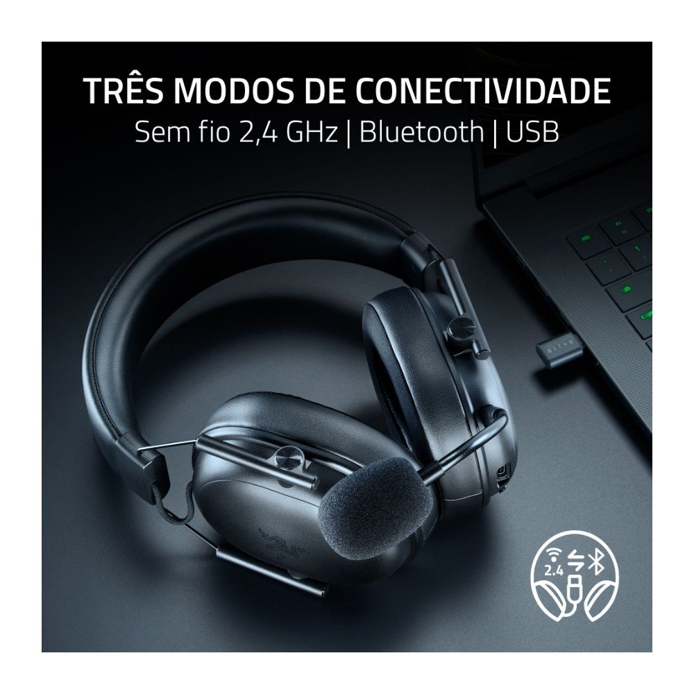 Headset Gamer ( Balão.info) V3 X HyperSpeed Sem Fio, Drivers 50mm, Preto - RZ04-( Balão.info - foto 5