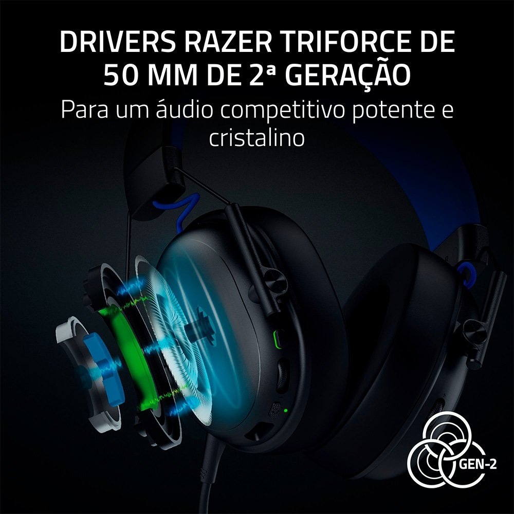 Imagem 4 de 7 do produto Headset Gamer Razer BlackShark V3 X HyperSpeed, Sem Fio, Drivers 50mm, PS5, Preto - RZ04-05420400