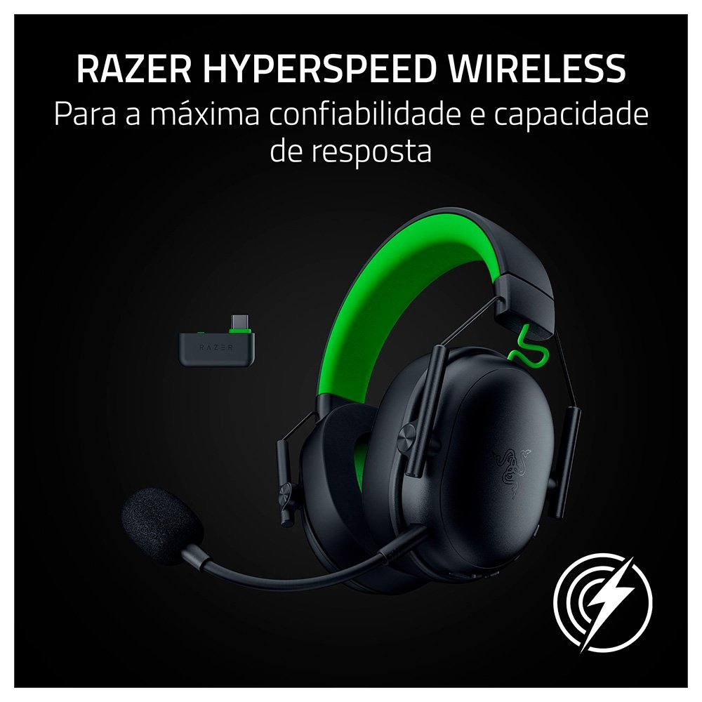 Imagem 4 de 7 do produto Headset Gamer Sem Fio Razer BlackShark V3 X HyperSpeed, Drivers 50mm, Preto - RZ04-05420200