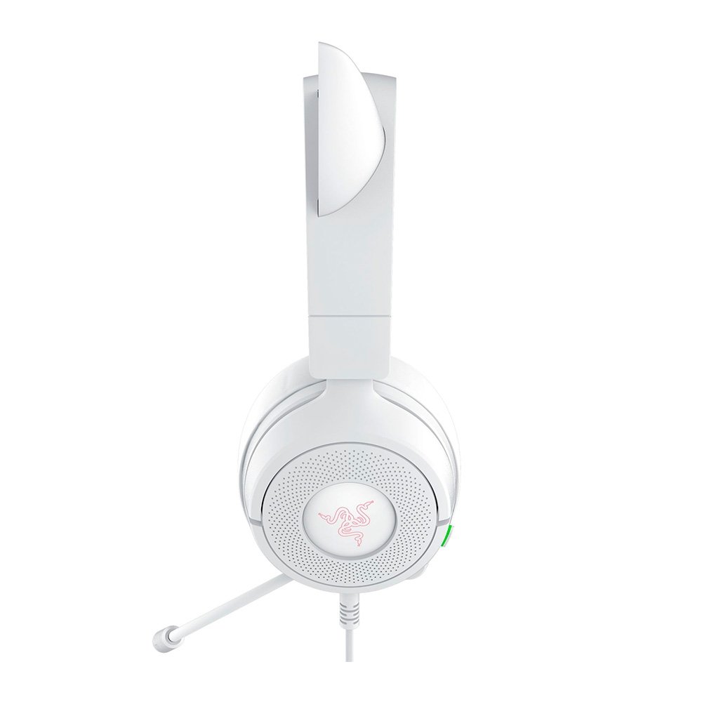 Imagem 4 de 11 do produto Headset Gamer Razer Kraken Kitty V3 X, RGB Chroma, Iluminação nas Orelhas, USB, Branco - RZ04-05350300