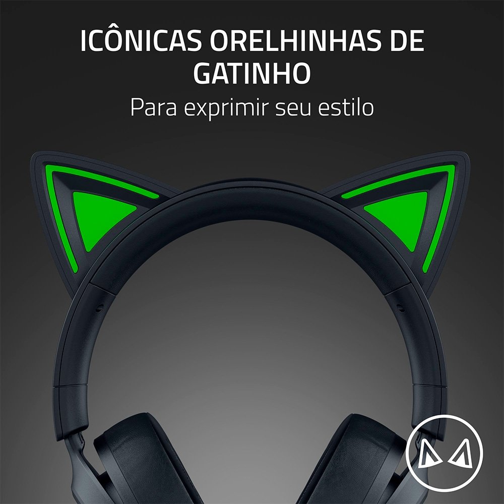 Headset Gamer Razer Kraken Kitty V3 X, RGB Chroma, Iluminação nas Orelhas, USB, Preto - RZ04-05350200 - view 7