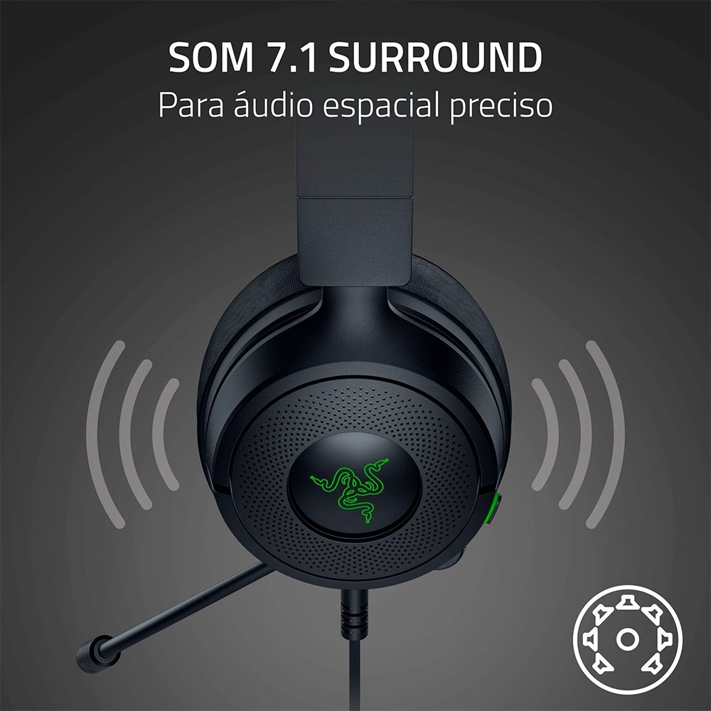 Headset Gamer Razer Kraken Kitty V3 X, RGB Chroma, Iluminação nas Orelhas, USB, Preto - RZ04-05350200 - view 8