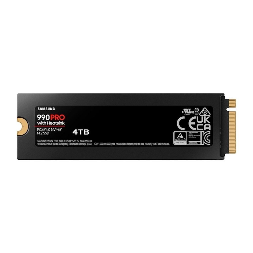 SSD Samsung 990 PRO, 4TB, M.2 NVMe, PCIe Gen 4.0, Com Dissipador de Calor (Heatsink) - MZ-V9PATO