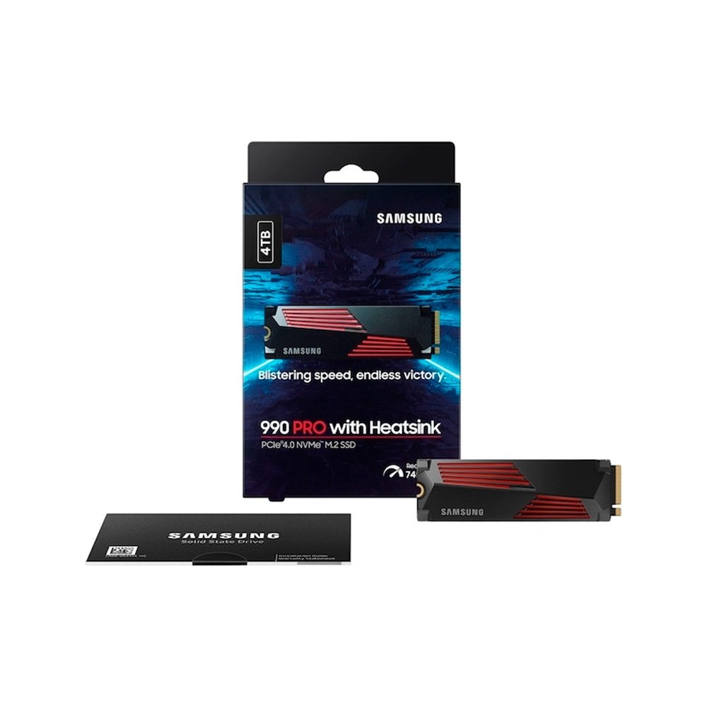 Imagem 2 de 5 do produto SSD Samsung 990 PRO, 4TB, M.2 NVMe, PCIe Gen 4.0, Com Dissipador de Calor (Heatsink) - MZ-V9PATO