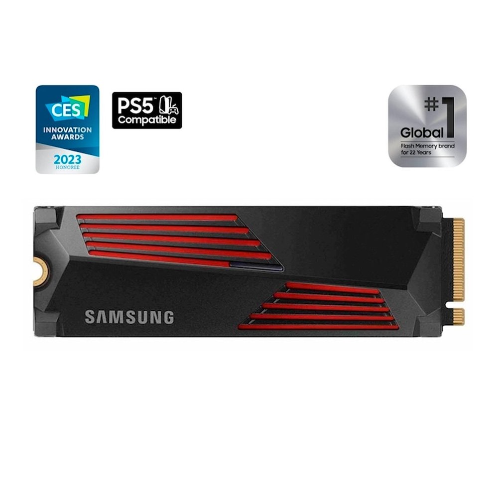 Imagem 3 de 5 do produto SSD Samsung 990 PRO, 4TB, M.2 NVMe, PCIe Gen 4.0, Com Dissipador de Calor (Heatsink) - MZ-V9PATO