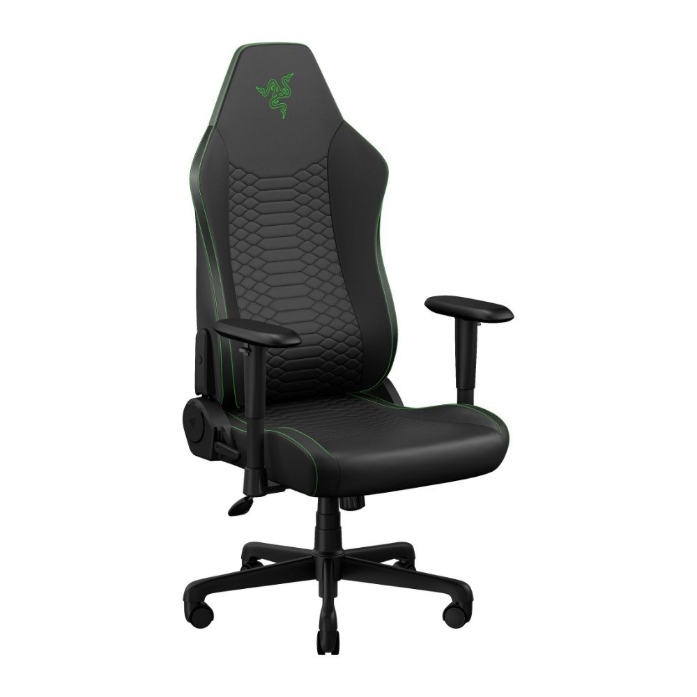 Cadeira Gamer Razer Iskur V2 X NewGen, Ergonômica, Até 136Kg, Apoio Lombar, Couro EPU CoolTouch, Reclinável 152º, Braços 2D, Preta e Verde - RZ38-05310700