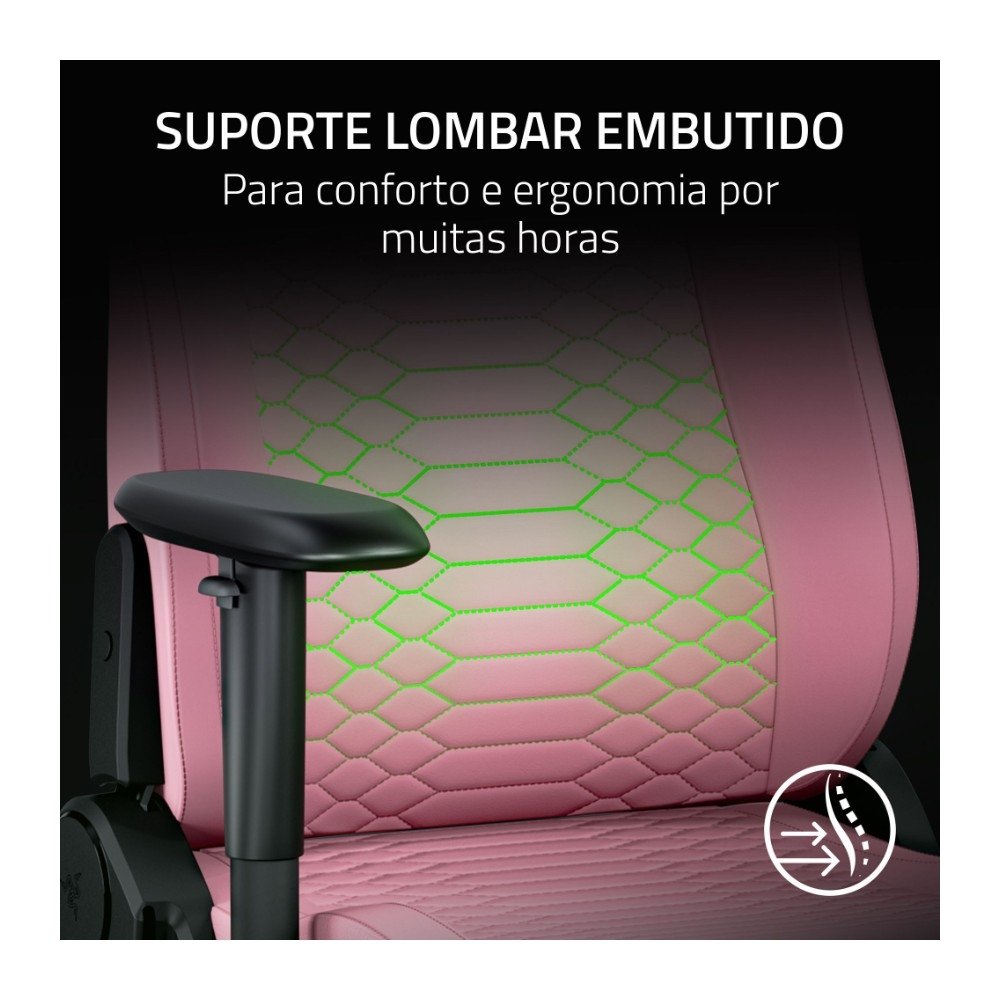 Cadeira Gamer Razer Iskur V2 X NewGen, Ergonômica, Até 136Kg, Apoio Lombar, Couro EPU CoolTouch, Reclinável 152º, Braços 2D, Quartzo - RZ38-05311000 Cadeira Gamer Razer Iskur V2 X NewGen, Ergonômica, Até 136Kg, Apoio Lombar, Couro EPU CoolTouch, Reclinável 152º, Braços 2D, Quartzo - RZ38-05311000