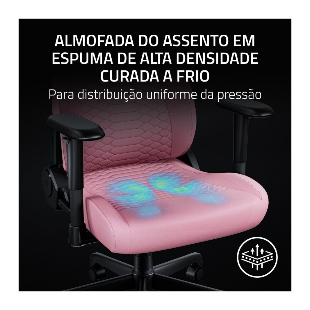 Cadeira Gamer Razer Iskur V2 X NewGen, Ergonômica, Até 136Kg, Apoio Lombar, Couro EPU CoolTouch, Reclinável 152º, Braços 2D, Quartzo - RZ38-05311000 Cadeira Gamer Razer Iskur V2 X NewGen, Ergonômica, Até 136Kg, Apoio Lombar, Couro EPU CoolTouch, Reclinável 152º, Braços 2D, Quartzo - RZ38-05311000