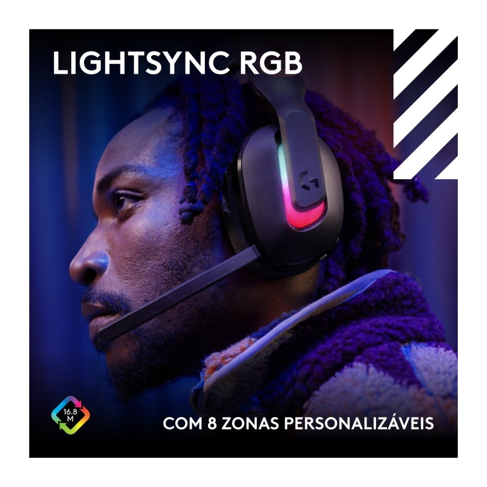 Headset Gamer Sem Fio Logitech G Astro A20 X LIGHTSPEED, Bluetooth, RGB LIGHTSYNC, PLAYSYNC AUDIO, PS5, Xbox, Switch e PC, Preto - 939-002246 - view 5