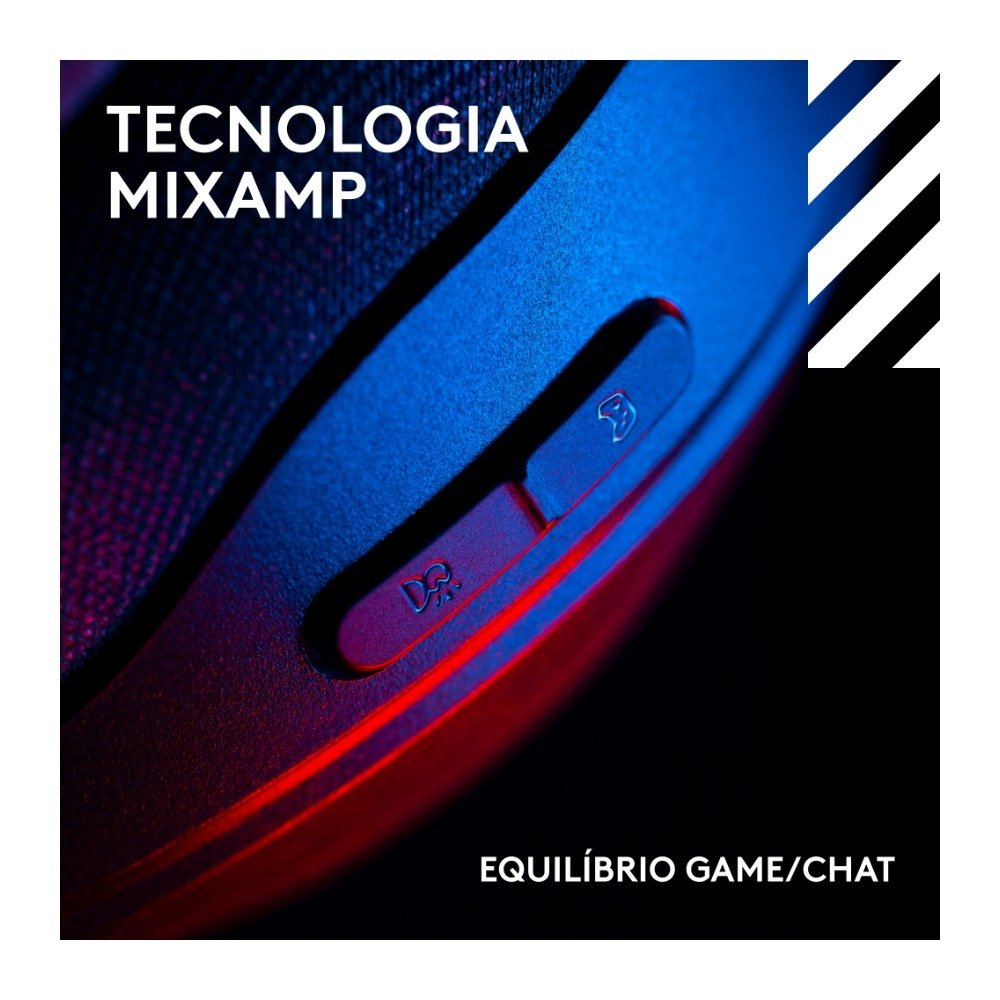 Headset Gamer Sem Fio Logitech G Astro A20 X LIGHTSPEED, Bluetooth, RGB LIGHTSYNC, PLAYSYNC AUDIO, PS5, Xbox, Switch e PC, Preto - 939-002246 - view 7