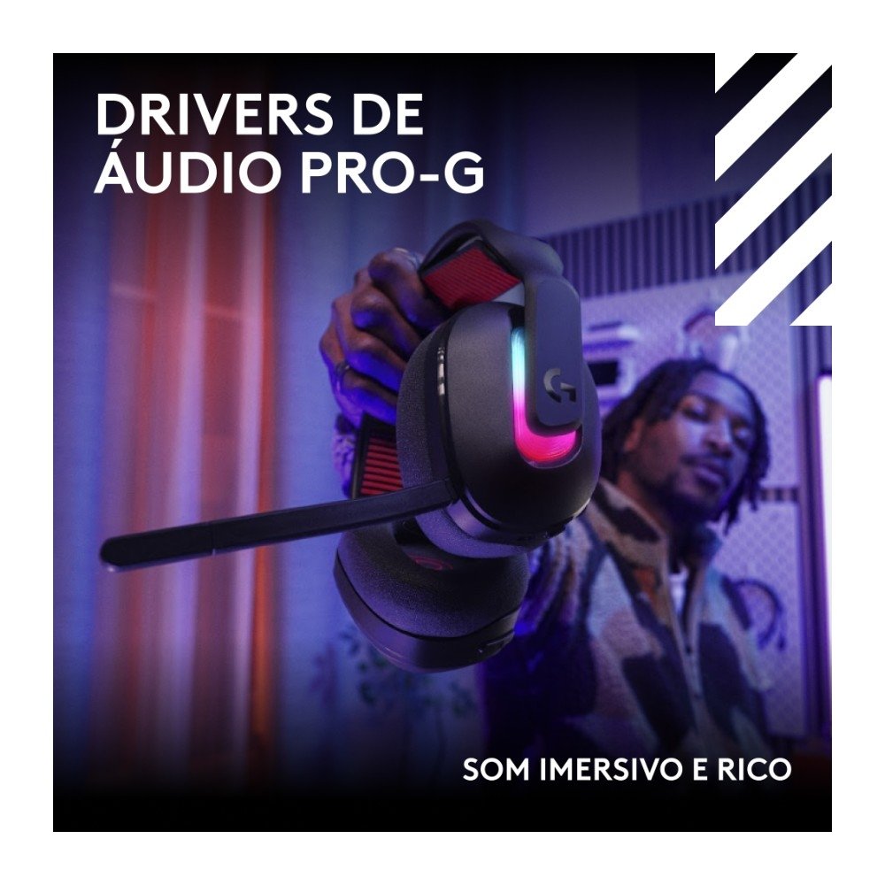 Headset Gamer Sem Fio ( Balão.info) X ( Balão.info), Bluetooth, RGB LIGHTSYNC, PLAYSYNC AUDIO, PS5, ( Balão.info), Switch e PC, Preto - 939-( Balão.info - foto 8