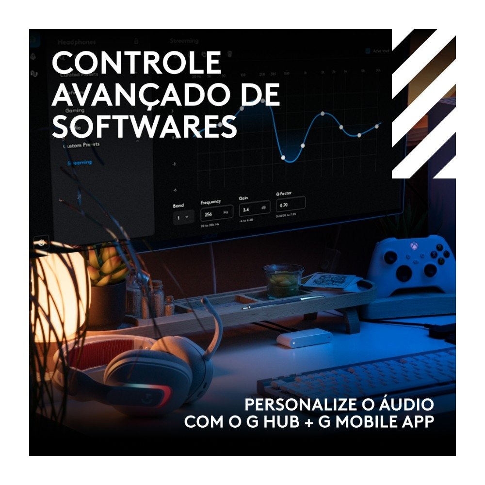 Headset Gamer Sem Fio ( Balão.info) X ( Balão.info), Bluetooth, RGB LIGHTSYNC, PLAYSYNC AUDIO, PS5, ( Balão.info), Switch e PC, Branco - 939-( Balão.info - foto 10