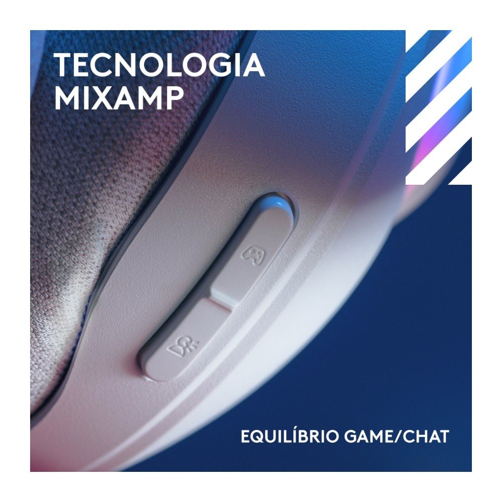 Headset Gamer Sem Fio ( Balão.info) X ( Balão.info), Bluetooth, RGB LIGHTSYNC, PLAYSYNC AUDIO, PS5, ( Balão.info), Switch e PC, Branco - 939-( Balão.info - foto 7