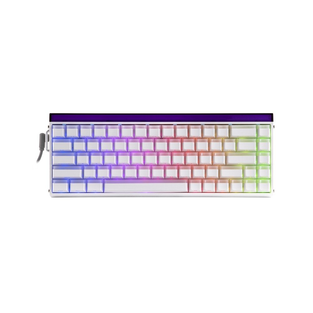 Imagem 5 de 13 do produto Teclado Magnético Gamer Aula HERO68 HE 8000hz, RGB, Switch Jade King Hotswap, 65%, ANSI, Branco Lighthouse - HERO68HE-LIGH-WH-JADE