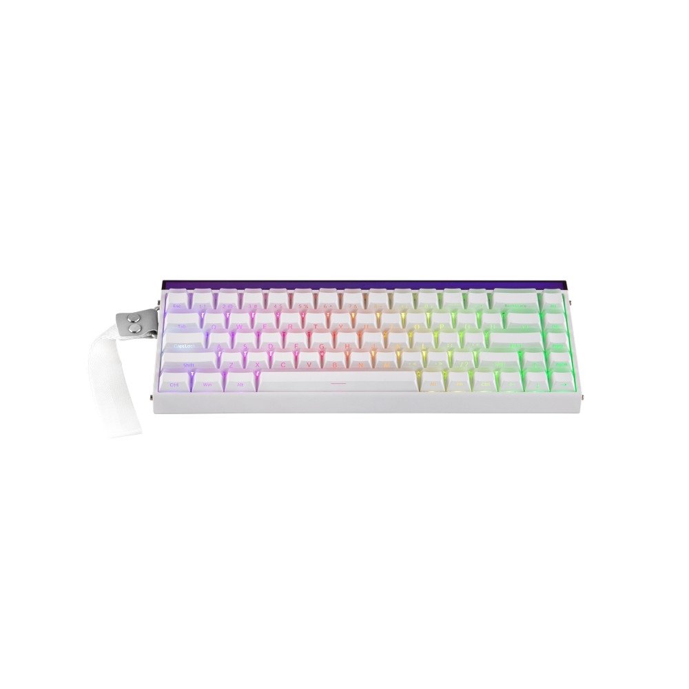 Imagem 4 de 13 do produto Teclado Magnético Gamer Aula HERO68 HE 8000hz, RGB, Switch Jade King Hotswap, 65%, ANSI, Branco Lighthouse - HERO68HE-LIGH-WH-JADE
