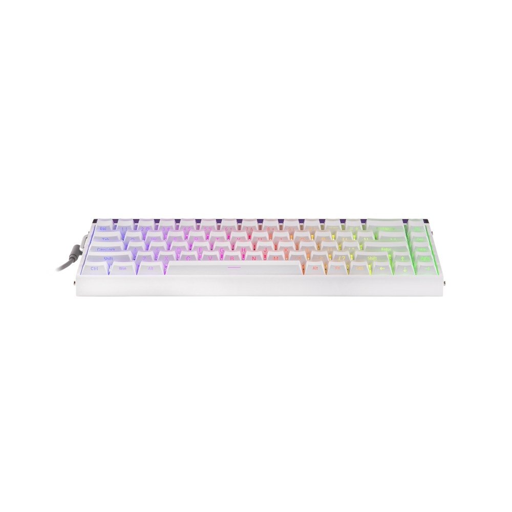 Imagem 3 de 13 do produto Teclado Magnético Gamer Aula HERO68 HE 8000hz, RGB, Switch Jade King Hotswap, 65%, ANSI, Branco Lighthouse - HERO68HE-LIGH-WH-JADE