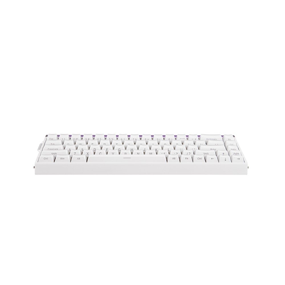 Imagem 2 de 13 do produto Teclado Magnético Gamer Aula HERO68 HE 8000hz, RGB, Switch Jade King Hotswap, 65%, ANSI, Branco Lighthouse - HERO68HE-LIGH-WH-JADE