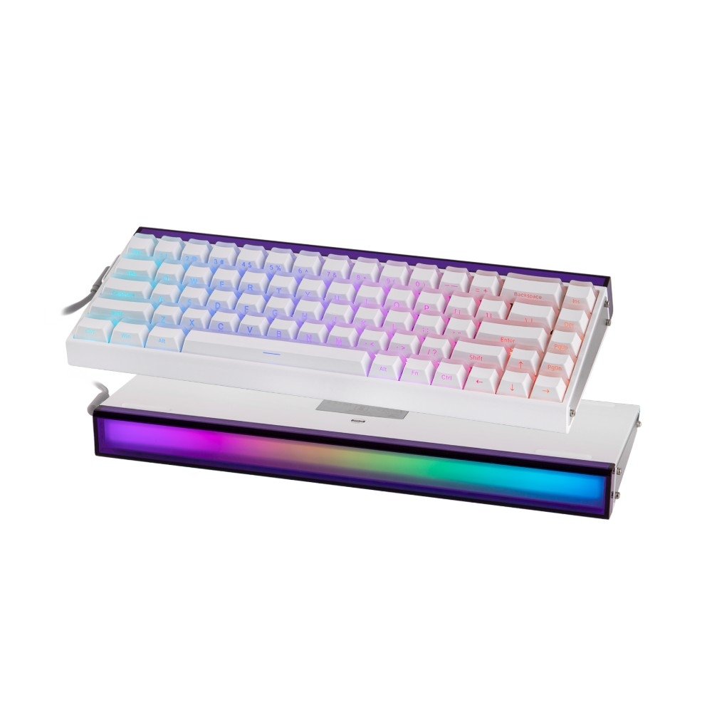 Imagem 13 de 13 do produto Teclado Magnético Gamer Aula HERO68 HE 8000hz, RGB, Switch Jade King Hotswap, 65%, ANSI, Branco Lighthouse - HERO68HE-LIGH-WH-JADE
