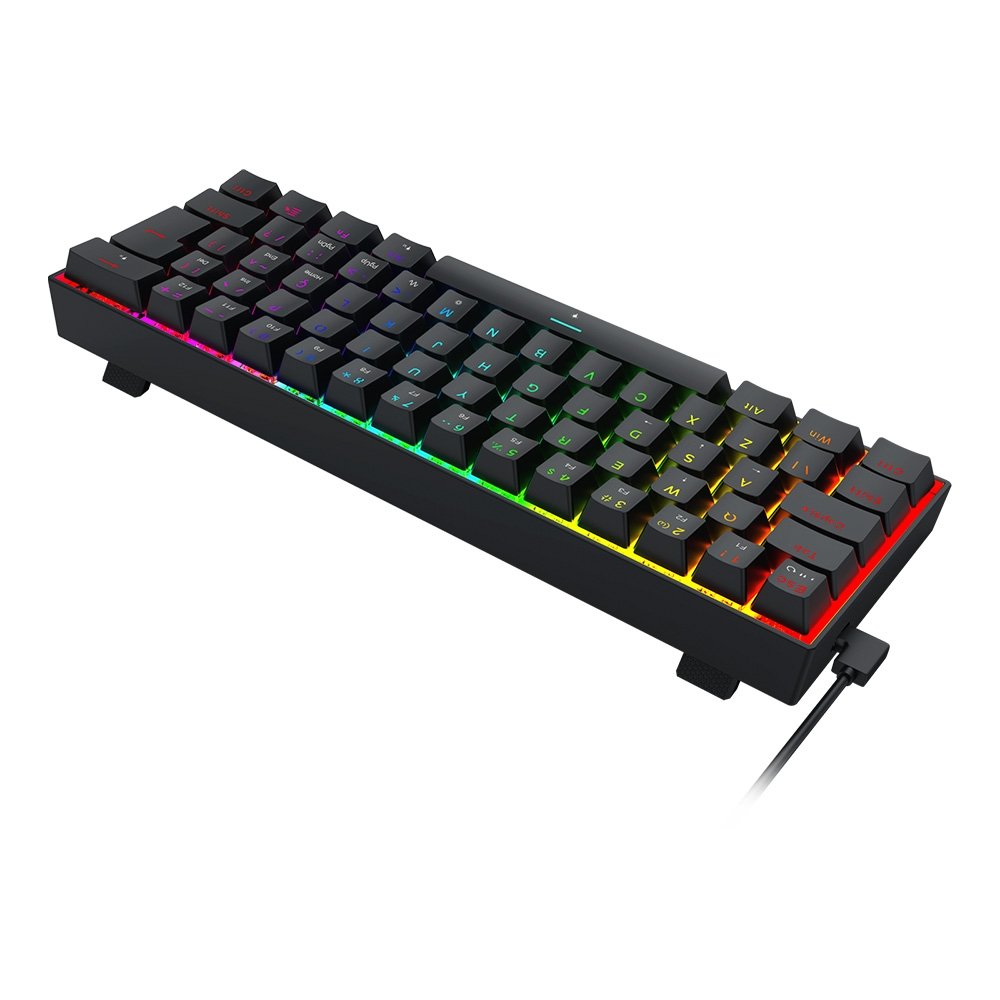 Teclado Magnético Gamer ( Balão.info) Fizz, 60%, RGB, 8000Hz, Rapid Trigger, Switch Linear, Preto - K617RGB-M - foto 4