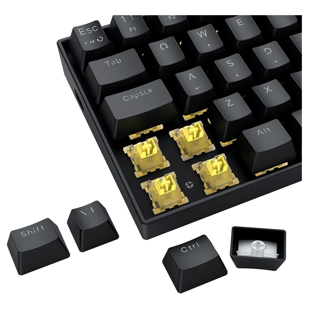 Teclado Magnético Gamer ( Balão.info) Fizz, 60%, RGB, 8000Hz, Rapid Trigger, Switch Linear, Preto - K617RGB-M - foto 7