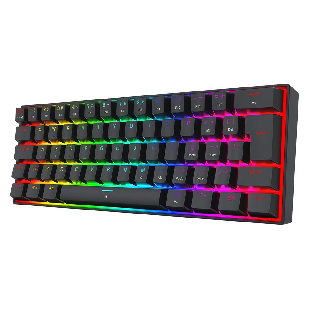 Teclado Magnético Gamer ( Balão.info) Fizz, 60%, RGB, 8000Hz, Rapid Trigger, Switch Linear, Preto - K617RGB-M - foto 5