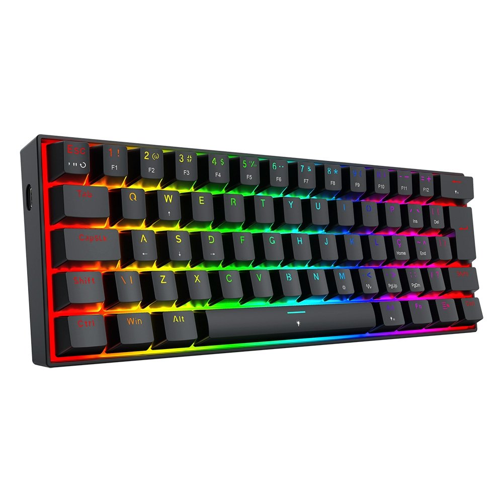 Teclado Magnético Gamer ( Balão.info) Fizz, 60%, RGB, 8000Hz, Rapid Trigger, Switch Linear, Preto - K617RGB-M - foto 6