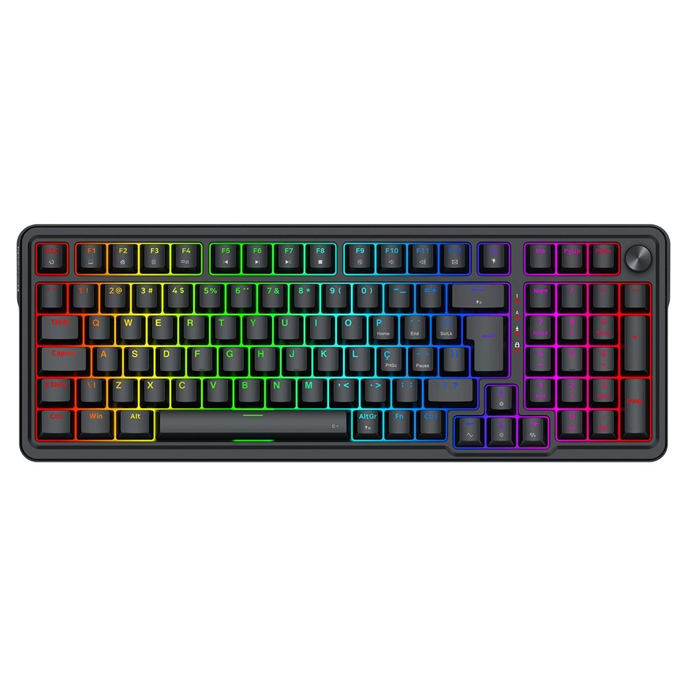 Teclado Magnético Gamer Redragon Eisa, 1800 Compact, RGB, Switch UltraMag Linear, ABNT2, Preto - K686RGB-M