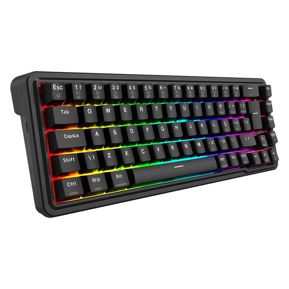 Teclado Magnético Gamer Redragon Nova, 65%, RGB, Switch UltraMag Linear, ABNT2, Preto - K709RGB-M - view 3
