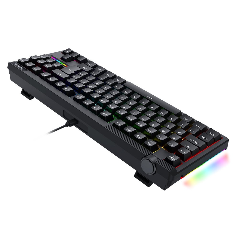 Imagem 6 de 9 do produto Teclado Magnético Gamer Redragon Otiim, TKL, RGB, 8000Hz, Rapid Trigger, Roda de Volume, Preto - K729RGB-M