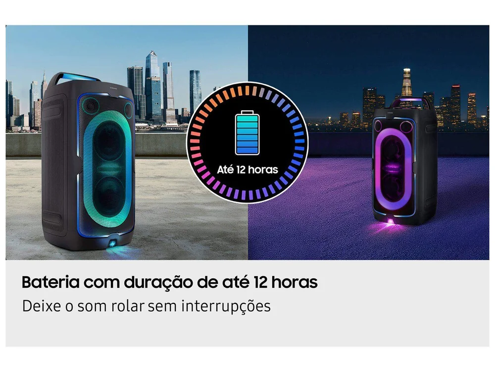 Samsung Sound Tower Mx-st40f, 160w, Bateria Inclusa, Até 12 Horas De Música, Resistência Ipx4 Preto - view 4
