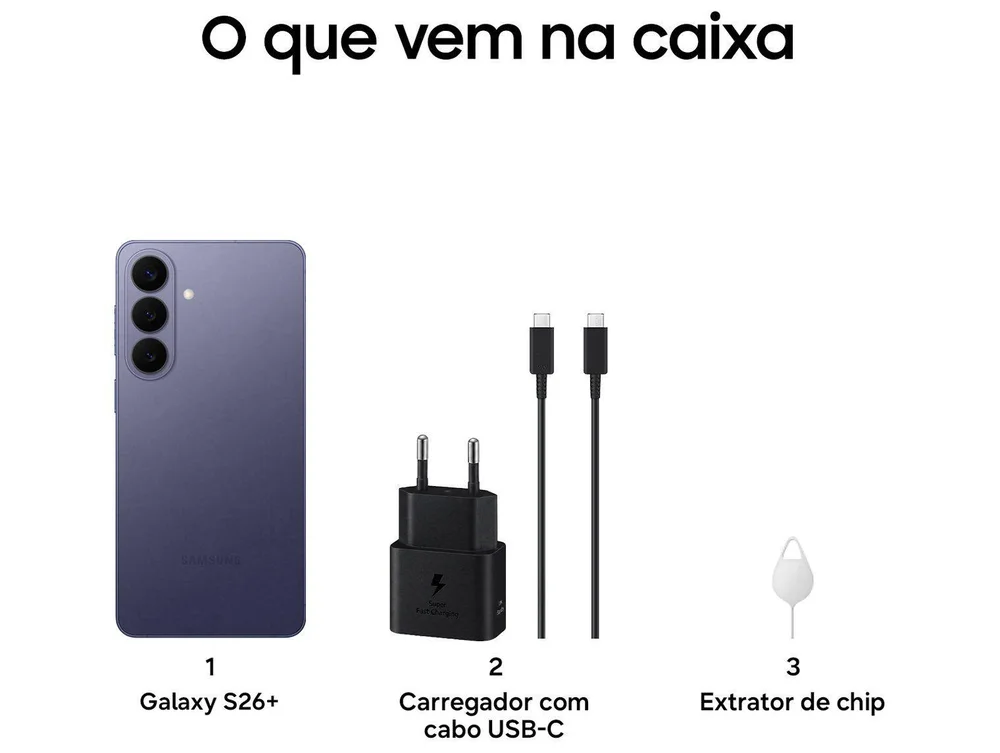 Samsung Galaxy S26+ 5G, 512GB, 12GB RAM, Galaxy AI, 6,7, Câm. Tripla 50+12+10MP, Bateria 4900mAh, Dual Chip, Violeta - view 11
