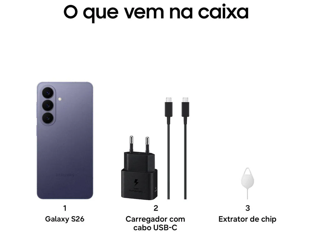 Imagem 11 de 17 do produto Smartphone Samsung Galaxy S26, 256GB, 12GB RAM, Octa Core, Câmera Tripla de 50MP, Tela de 6.3", Violeta - SM-S942BZVSZTO