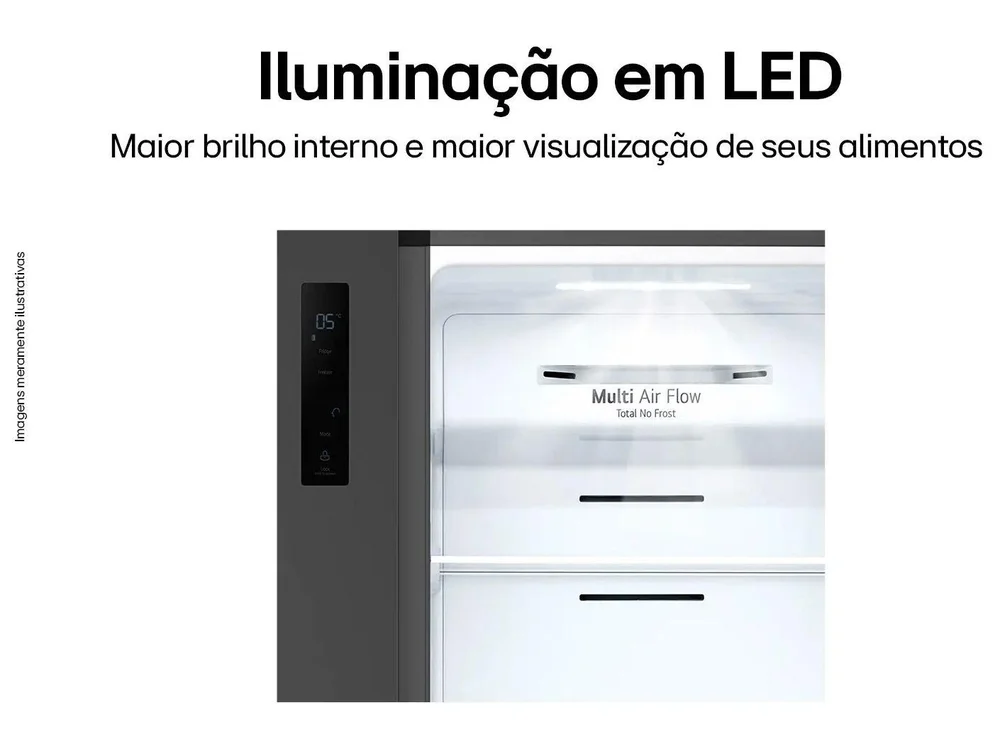 Geladeira/Refrigerador LG Frost Free Side by Side Prata 509L GC-B187PQAL - view 23