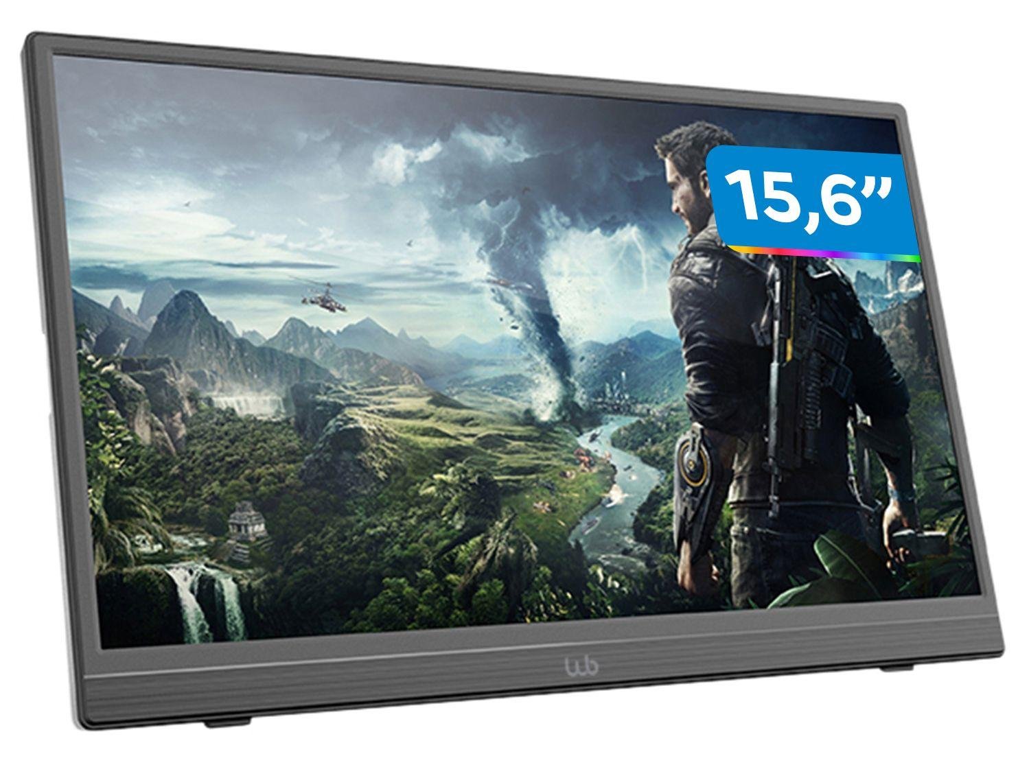 Monitor 60Hz Full HD WB Office 12322 Portátil 15,6" IPS Horizontal e Vertical WBMP01BK