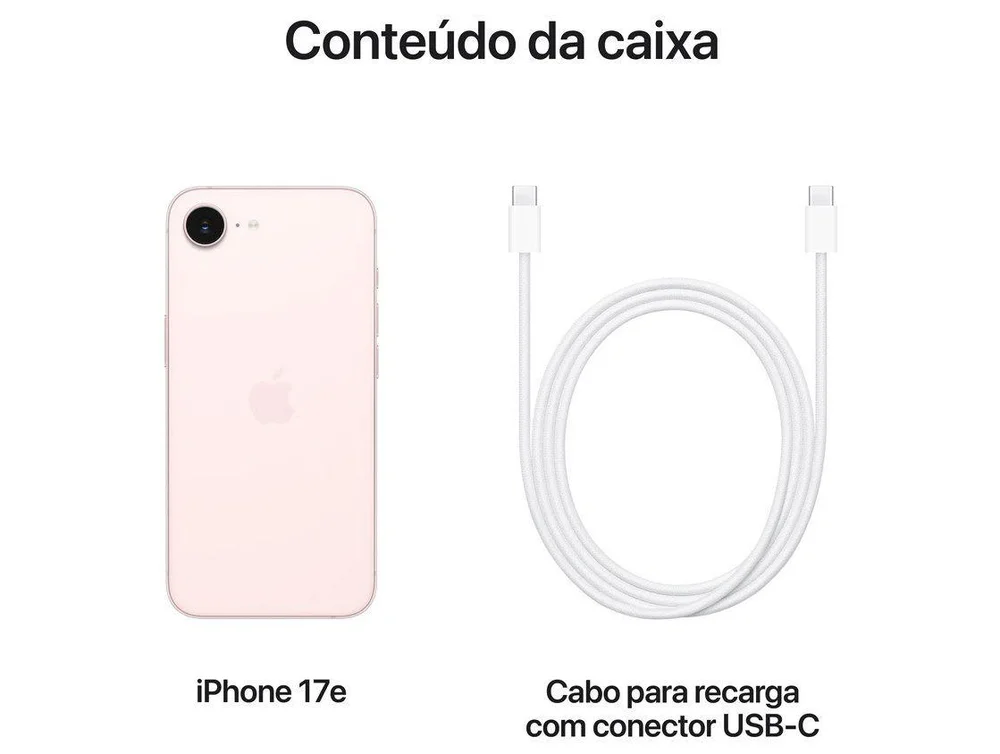 Imagem 8 de 8 do produto Apple iPhone 17e 256GB Rosa-pálido 6,1" 48MP iOS 5G