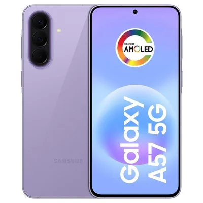 Smartphone Samsung Galaxy A57 128GB 5G 8GB RAM Lilás 6,7" Câm Tripla + Selfie 12MP
