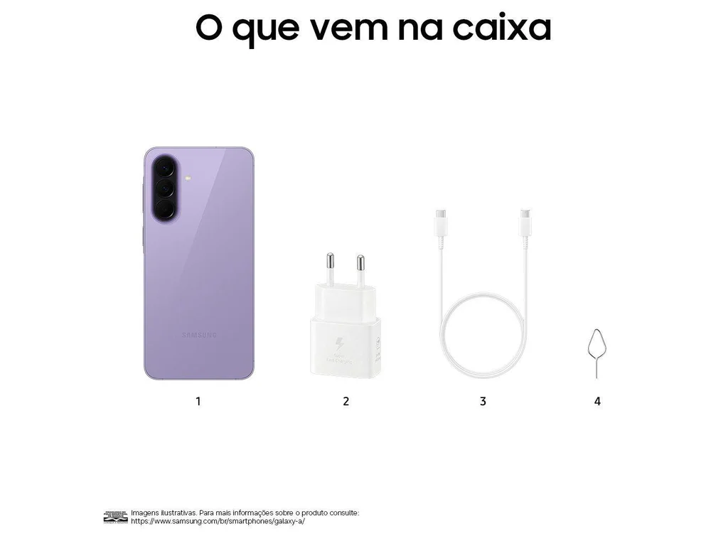 Imagem 2 de 24 do produto Smartphone Samsung Galaxy A57 128GB 5G 8GB RAM Lilás 6,7" Câm Tripla + Selfie 12MP