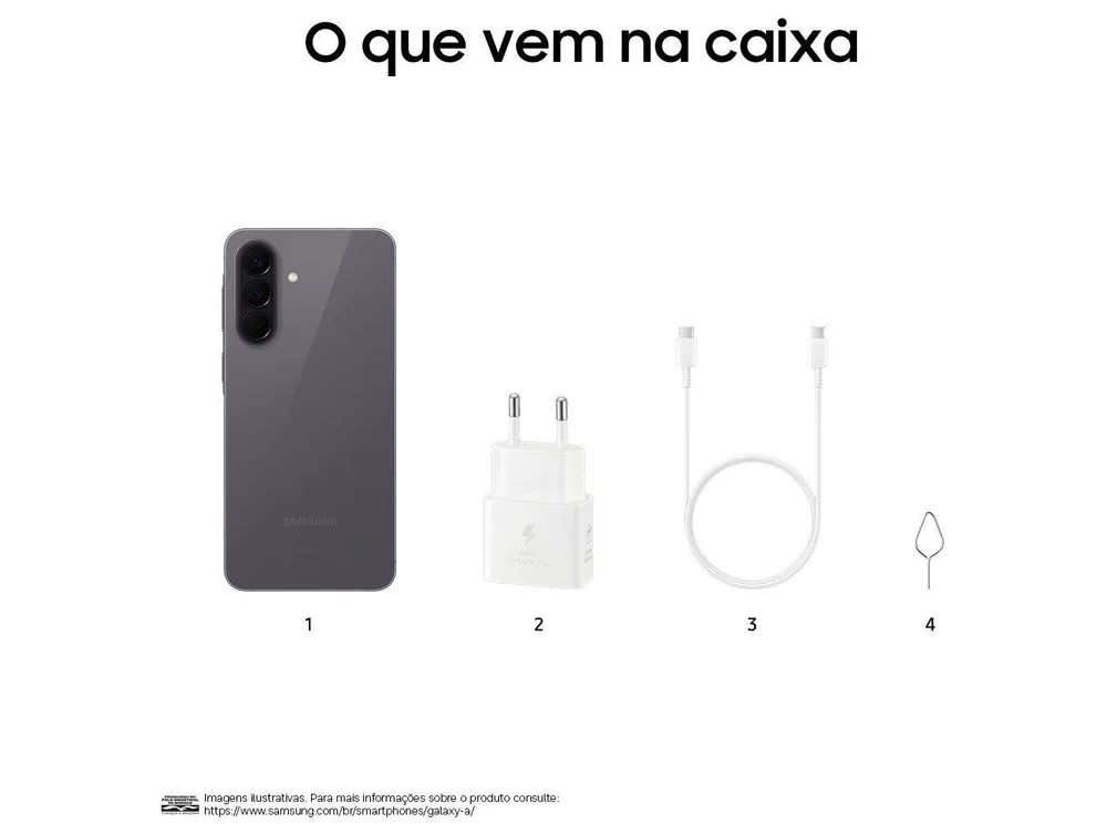 Smartphone Samsung Galaxy A57 256GB 5G 8GB RAM Cinza 6,7 Câm Tripla + Selfie 12MP - view 2