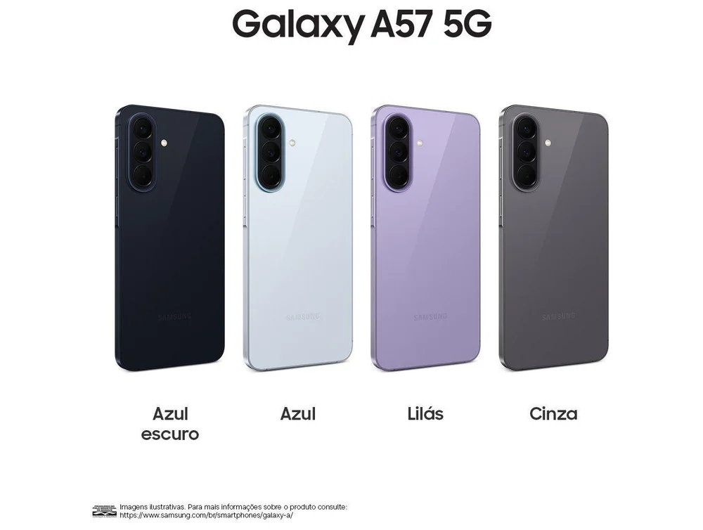 Smartphone Samsung Galaxy A57 128GB 5G 8GB RAM Azul Claro 6,7 Câm Tripla + Selfie 12MP - view 24