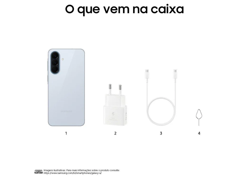 Smartphone Samsung Galaxy A57 128GB 5G 8GB RAM Azul Claro 6,7 Câm Tripla + Selfie 12MP - view 2