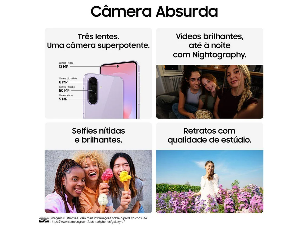 Smartphone Samsung Galaxy A37 128GB 5G 6GB RAM Branco 6,7 Câm Tripla + Selfie 12MP - view 19