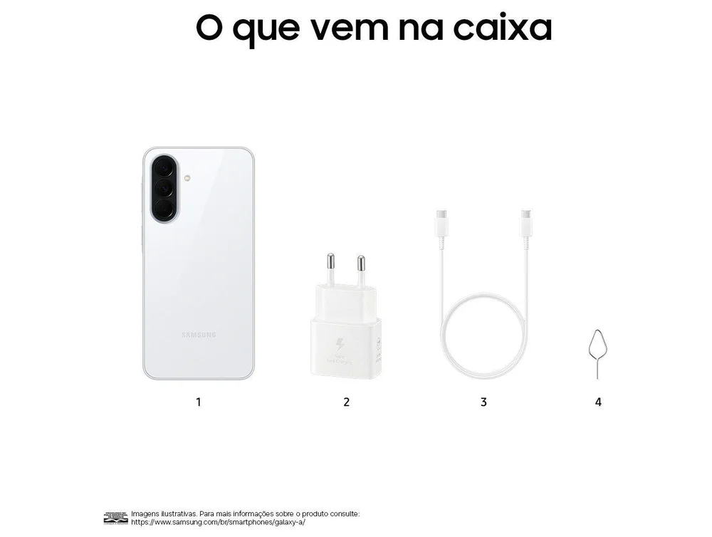 Smartphone Samsung Galaxy A37 128GB 5G 6GB RAM Branco 6,7 Câm Tripla + Selfie 12MP - view 2