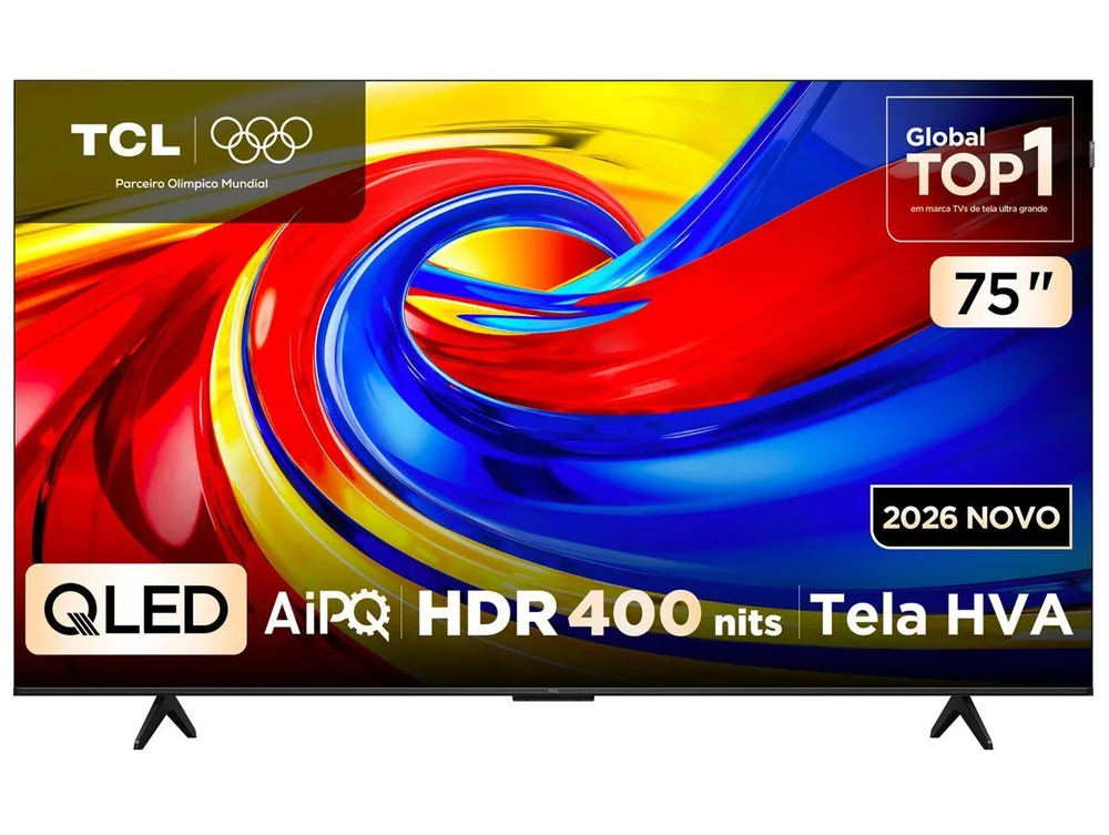 Imagem 6 de 8 do produto Smart TV 75" TCL 4K UHD QLED 75P7L Google TV 2026
