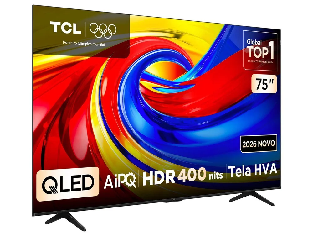 Imagem 7 de 8 do produto Smart TV 75" TCL 4K UHD QLED 75P7L Google TV 2026