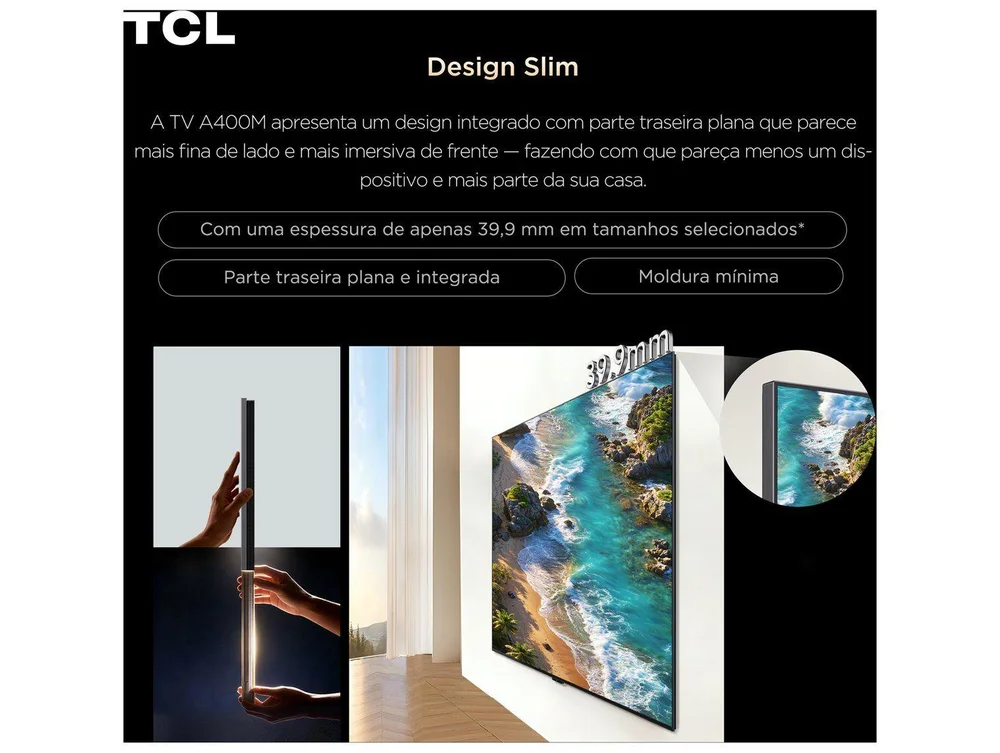 Smart TV 75 TCL 4K UHD Mini LED 75A400M Google TV 2026 - view 6