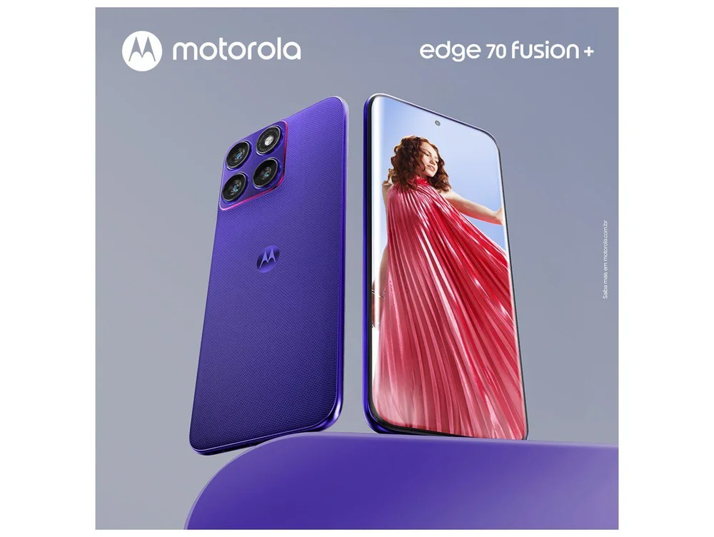 Smartphone Motorola Edge 70 Fusion+, 512GB 5G, 12GB RAM+12GB RAM Boost, Tela 6.8", Câm. Tripla Selfie 50MP, Roxo Smartphone Motorola Edge 70 Fusion+, 512GB 5G, 12GB RAM+12GB RAM Boost, Tela 6.8", Câm. Tripla Selfie 50MP, Roxo