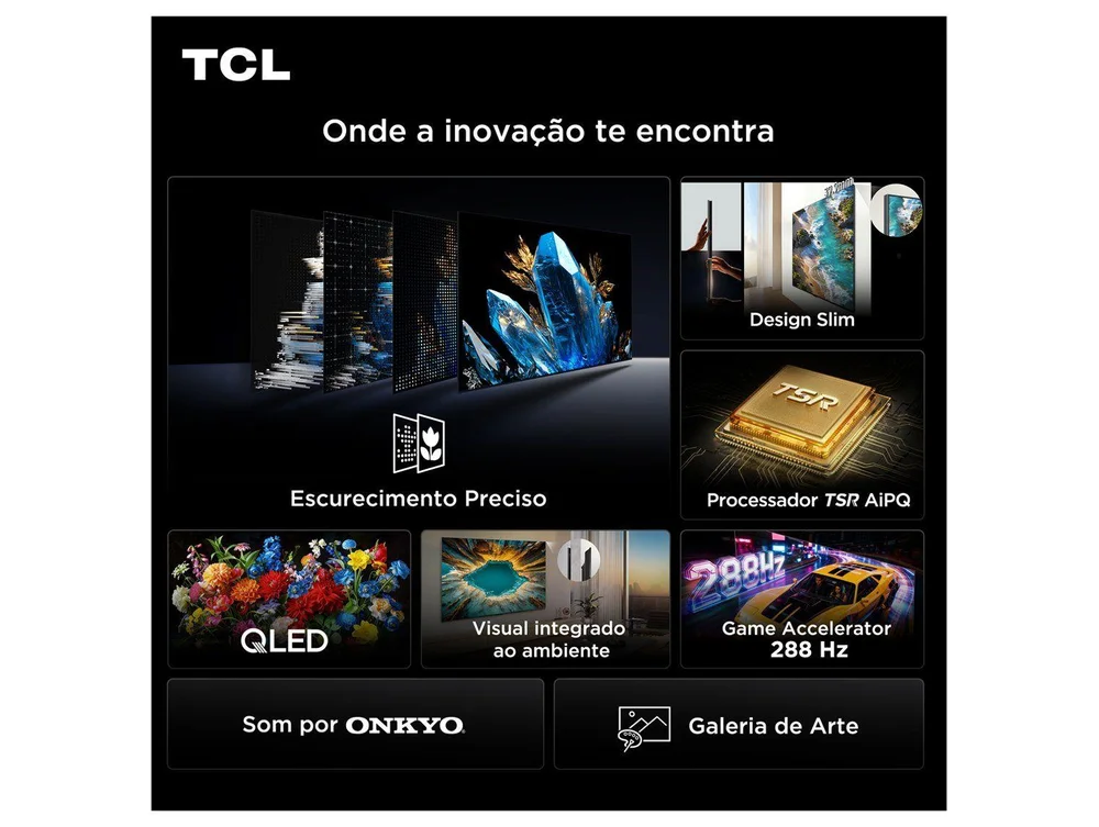 Imagem 3 de 10 do produto Smart TV 98" TCL 4K UHD QD-Mini LED 98A400M Google TV 2026